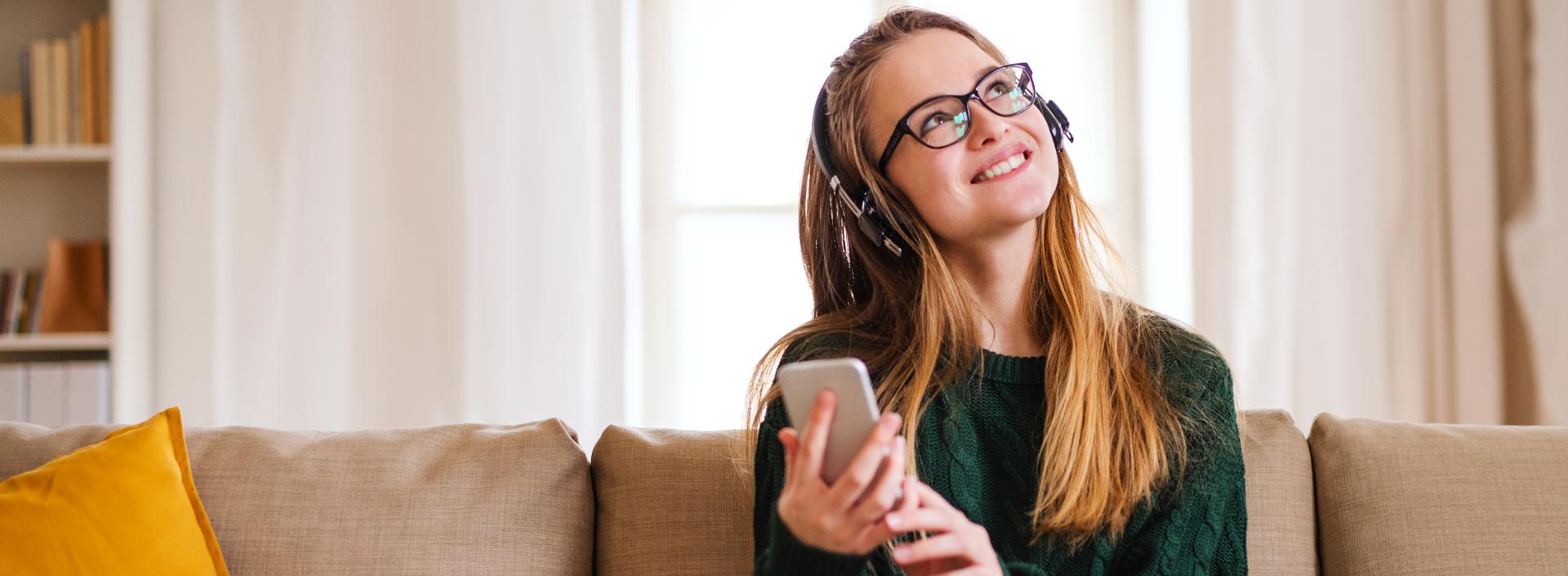 Woman discovering government benefit programs