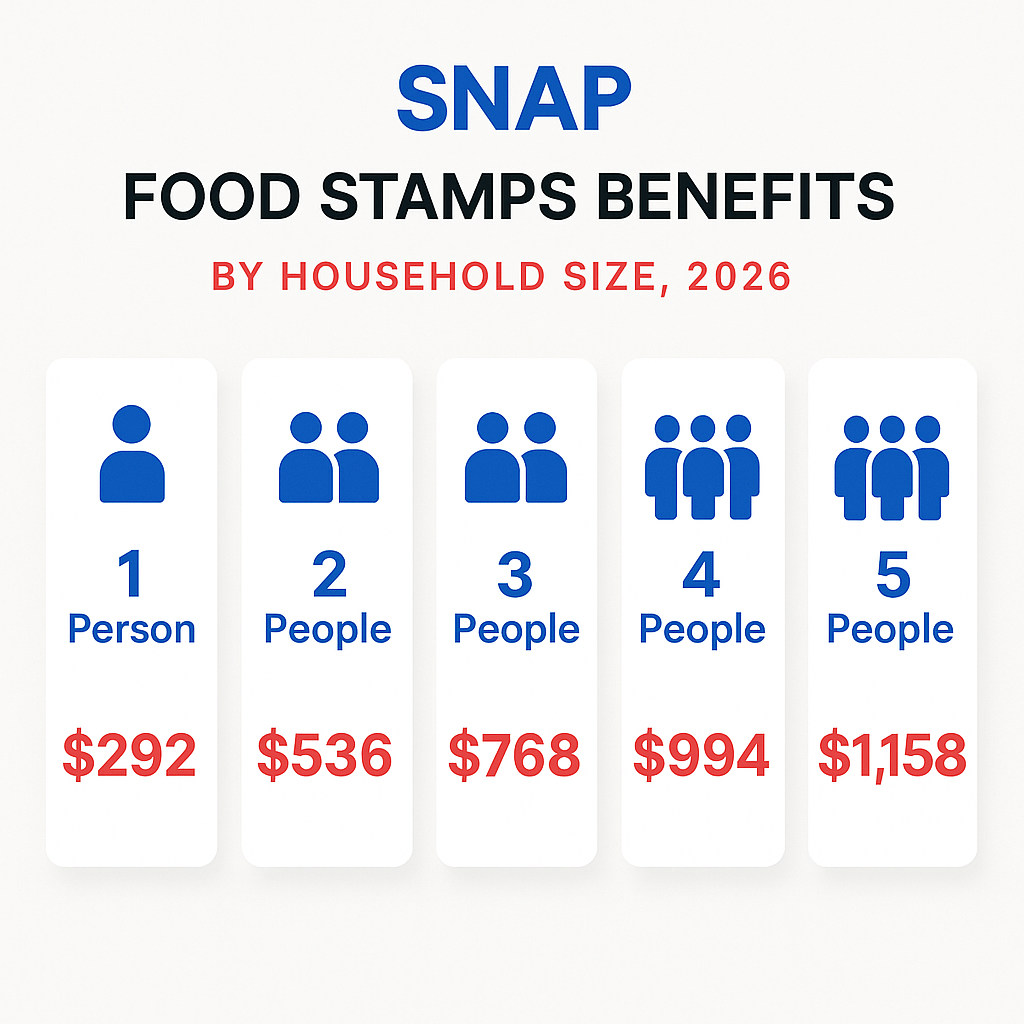 SNAP benefits benefits breakdown by household size
